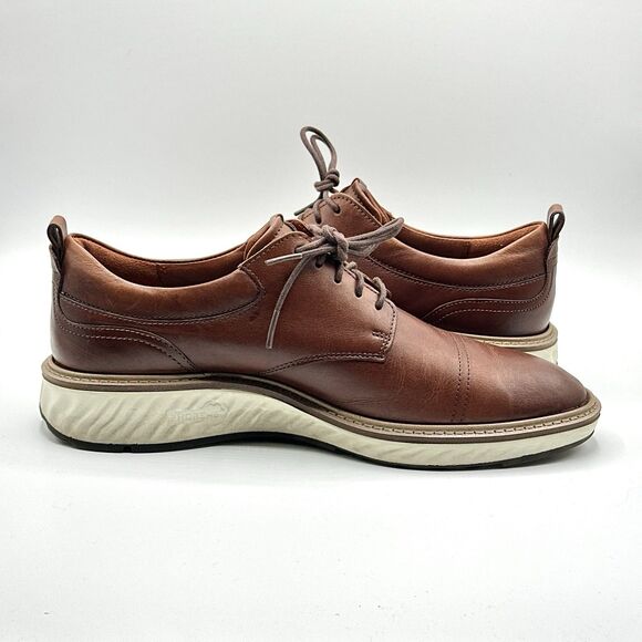 ECCO St.1 Hybrid Men\'s EU 41 US 7-7.5 Brown Leather Wingtip Oxford Dress Shoes